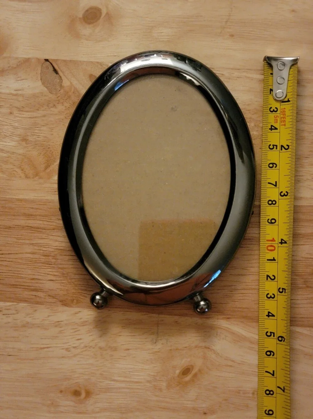 Polished Oval Tabletop Mirror